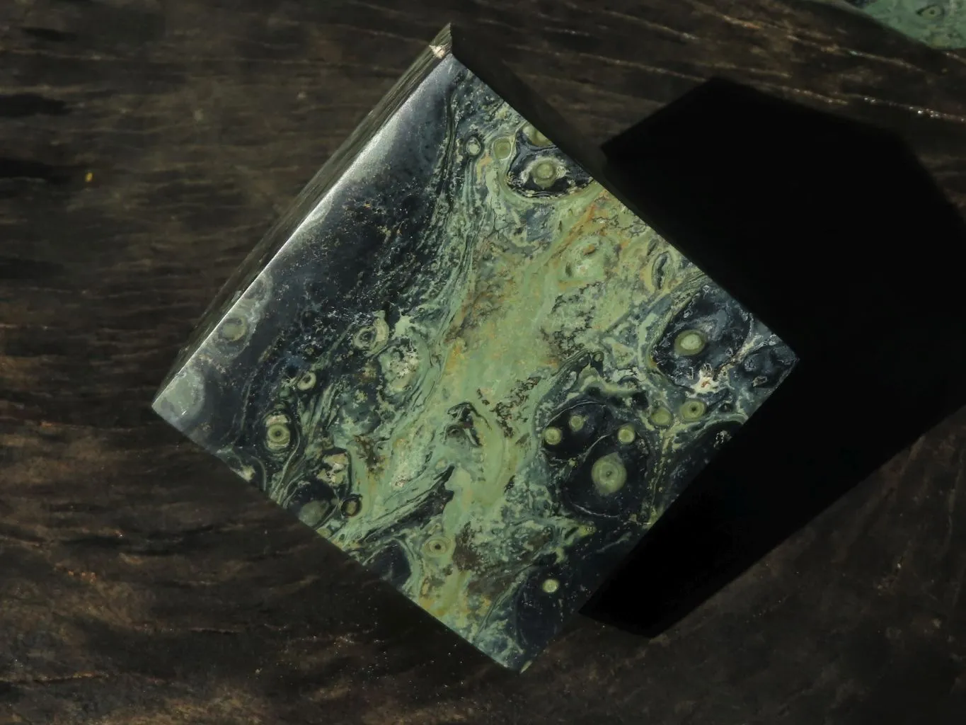 Polished Stromatolite / Kambamba Jasper Cubes (Corners Cut To Stand) x 4 From Mahajanga, Madagascar