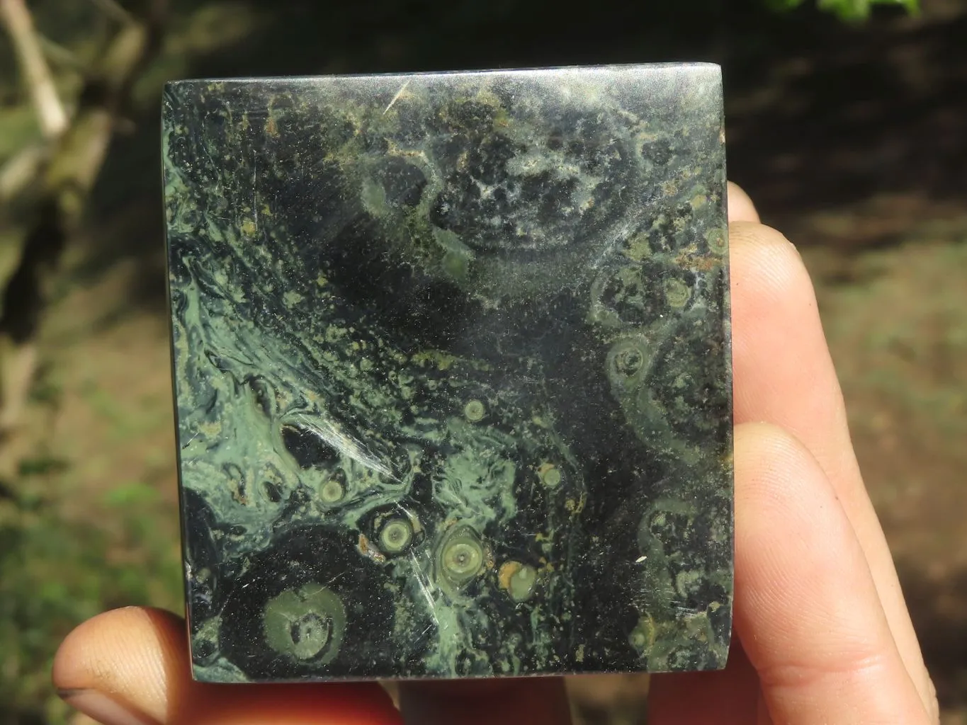 Polished Stromatolite / Kambamba Jasper Cubes (Corners Cut To Stand) x 4 From Mahajanga, Madagascar