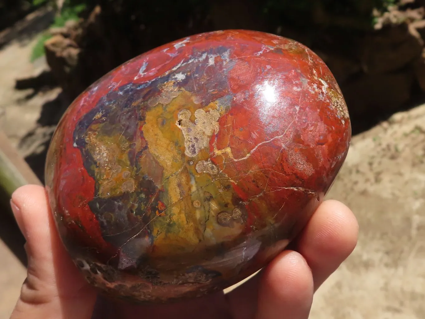 Polished Stunning Red Flame Jasper Standing Free Forms  x 6 From Madagascar