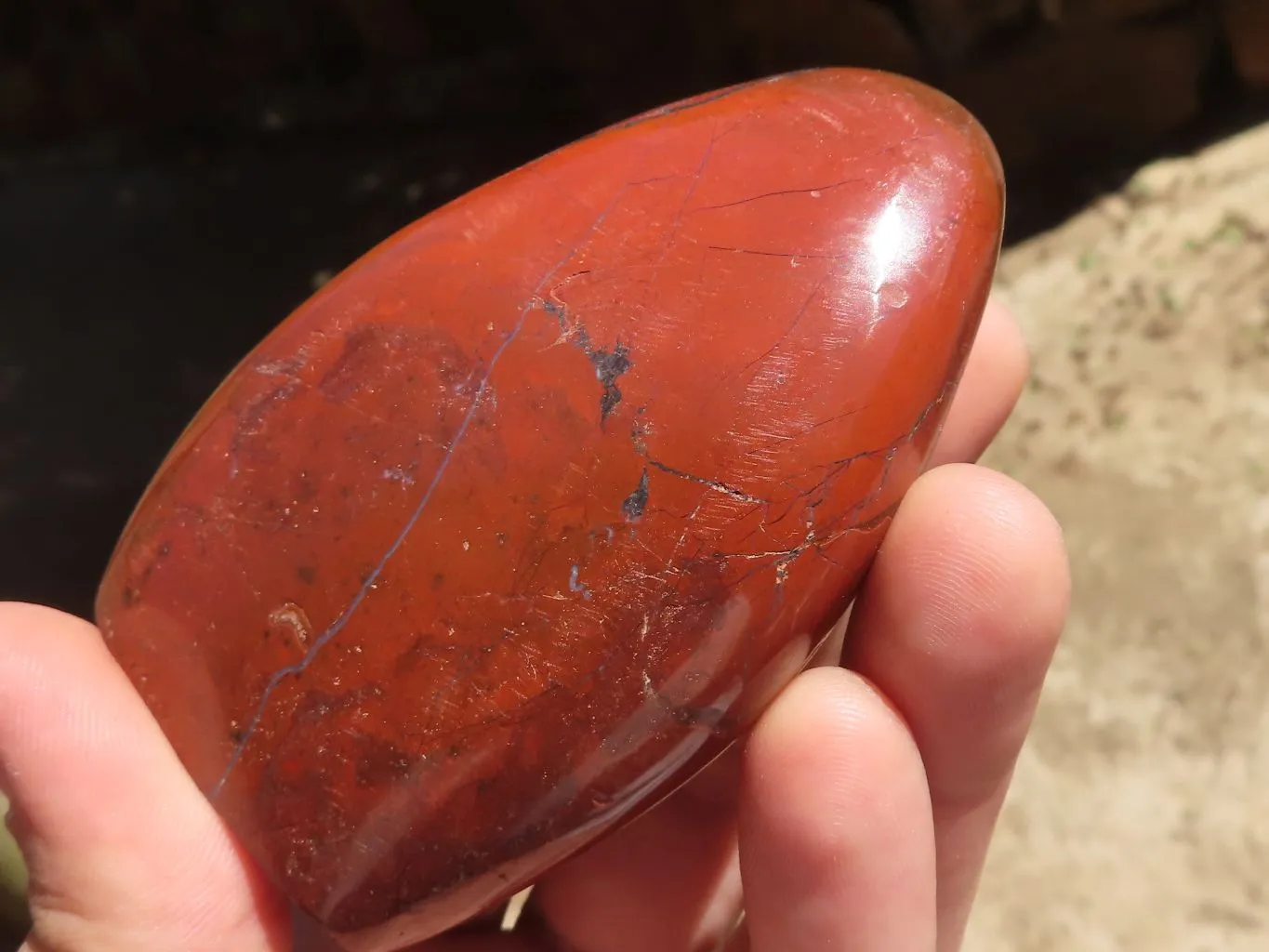 Polished Stunning Red Flame Jasper Standing Free Forms  x 6 From Madagascar