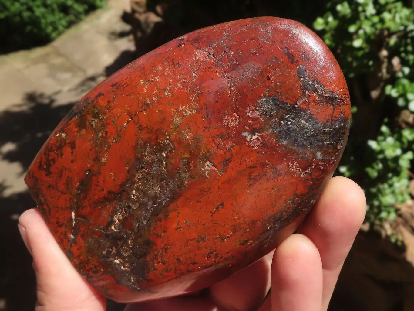 Polished Stunning Red Flame Jasper Standing Free Forms  x 6 From Madagascar