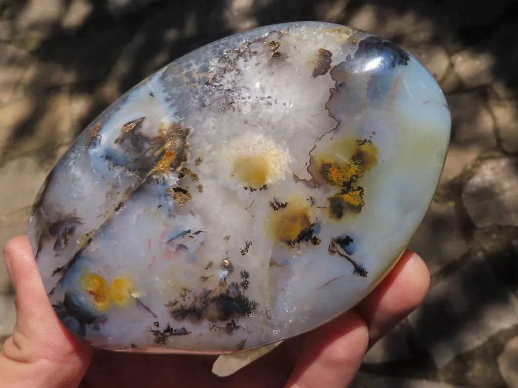 Polished Stunning Selection Of Dendritic & Coral Flower Agate Standing Free Forms x 4 From Madagascar