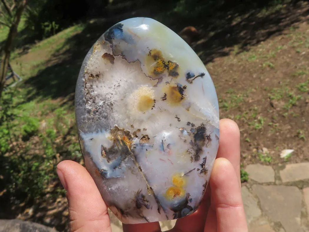 Polished Stunning Selection Of Dendritic & Coral Flower Agate Standing Free Forms x 4 From Madagascar