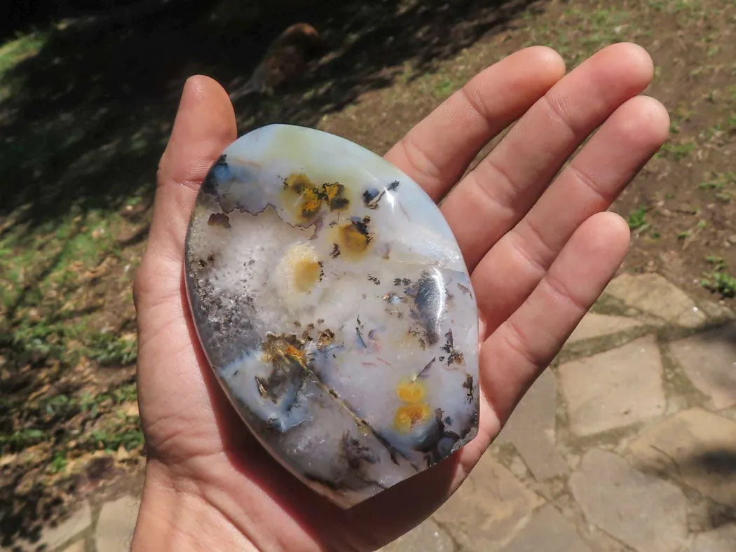 Polished Stunning Selection Of Dendritic & Coral Flower Agate Standing Free Forms x 4 From Madagascar