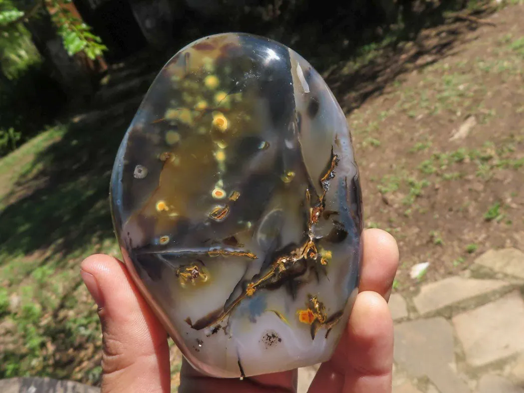 Polished Stunning Selection Of Dendritic & Coral Flower Agate Standing Free Forms x 4 From Madagascar