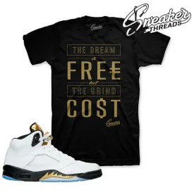 Retro 5 Gold Tongue Cost Shirt