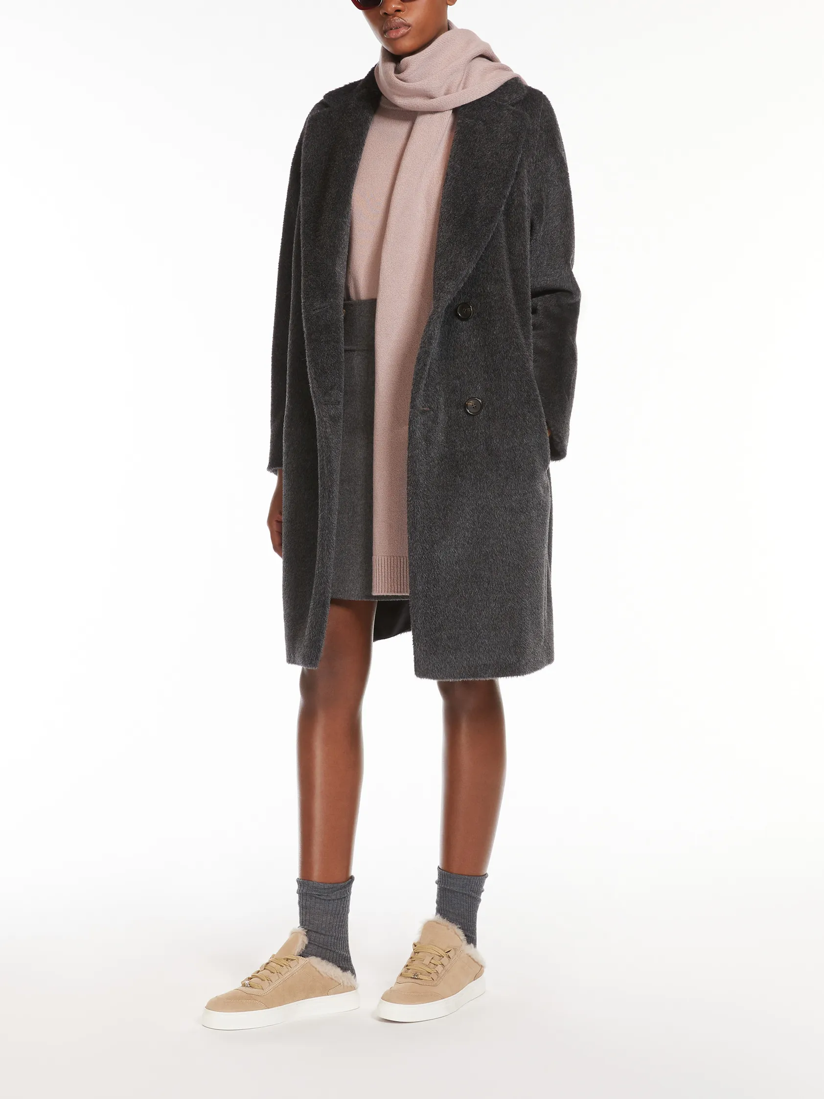 Roseto midi alpaca and wool coat