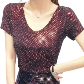 Ruby Sequin Glam Tee