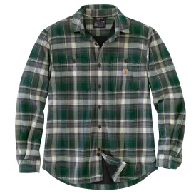 Rugged Flex® Relaxed Fit Midweight Flannel Fleece-Lined Shirt