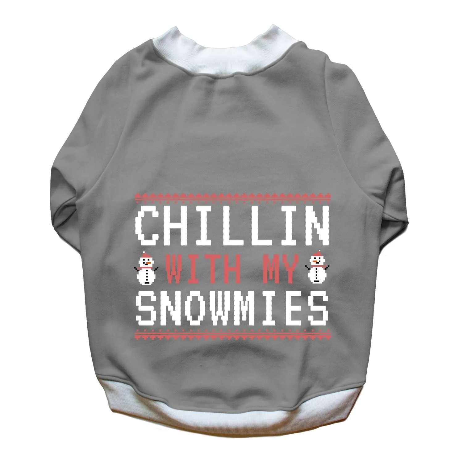 Ruse 'Basics' "Chillin With My Snowmies" Printed Crew Neck Full Sleeve Sweatshirt For Dogs