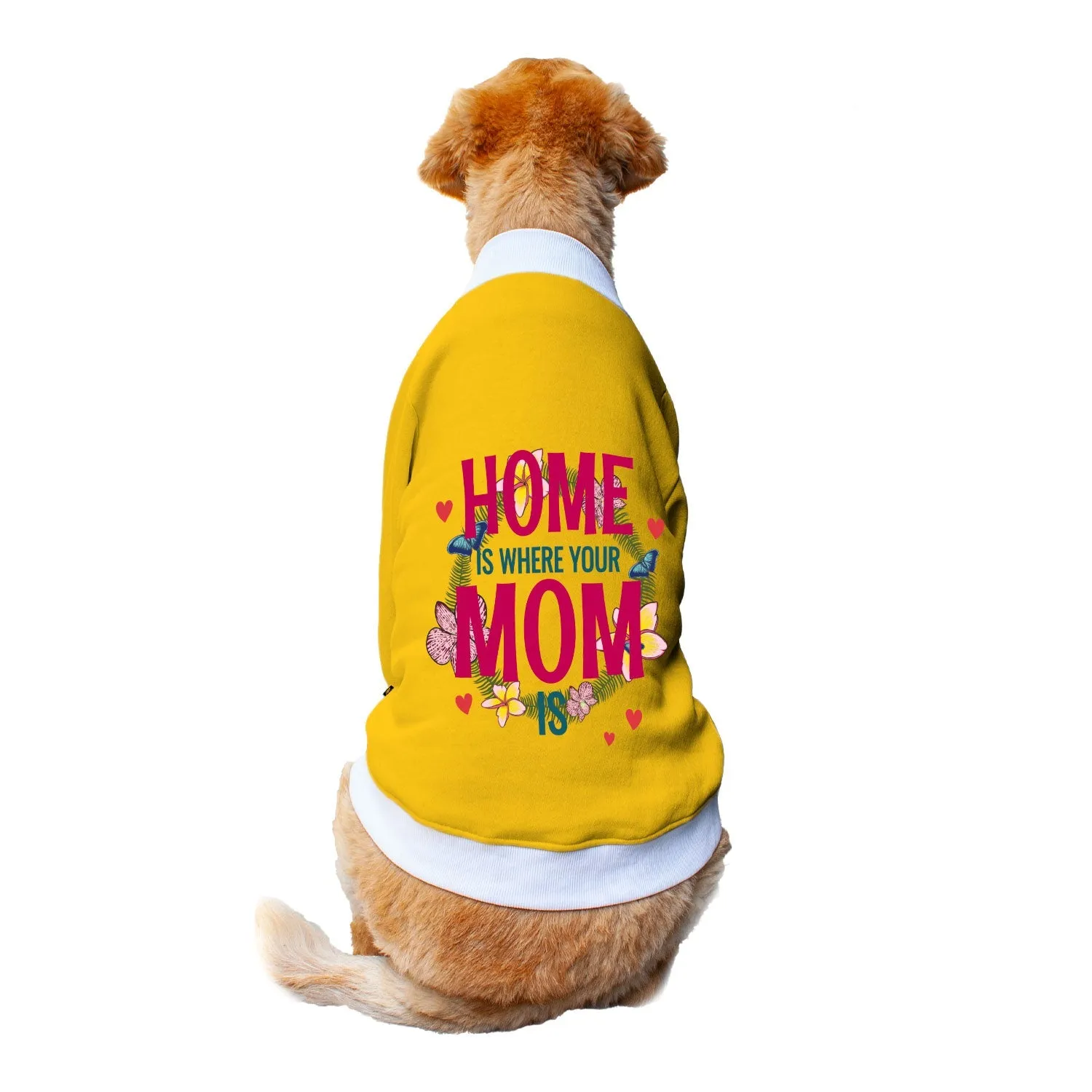 Ruse 'Basics' "Home Is Where Mom Is" Printed Crew Neck Full Sleeve Sweatshirt For Dogs