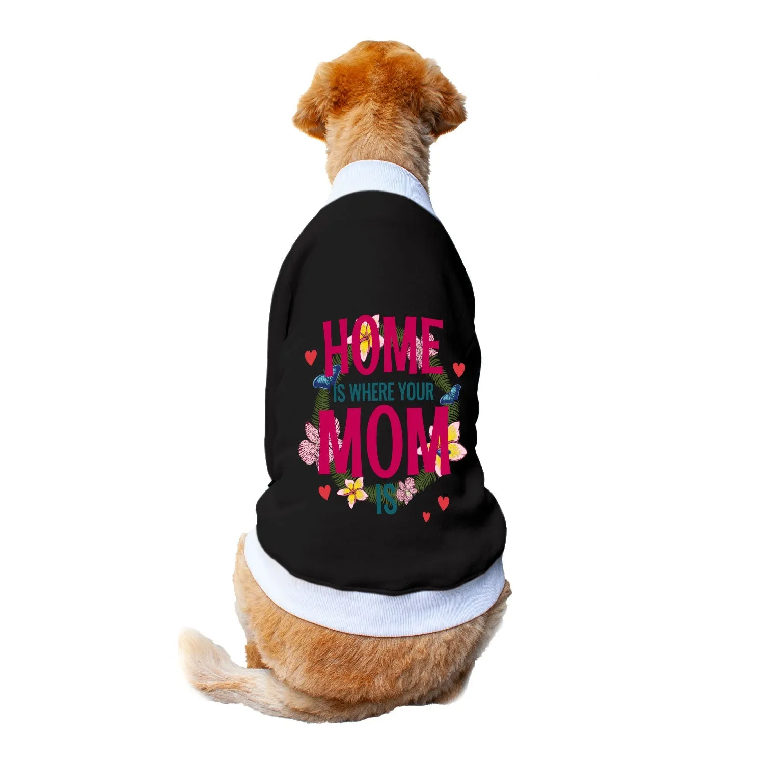 Ruse 'Basics' "Home Is Where Mom Is" Printed Crew Neck Full Sleeve Sweatshirt For Dogs