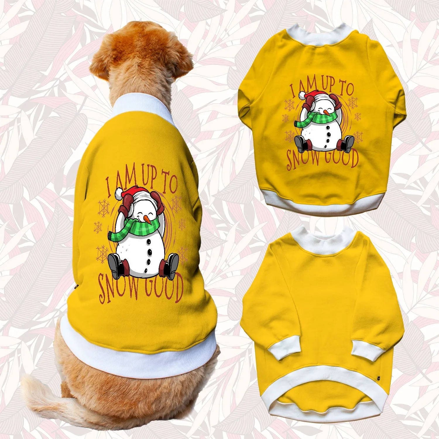 Ruse 'Basics' "I Am Upto Snow Good" Printed Crew Neck Full Sleeve Sweatshirt For Dogs