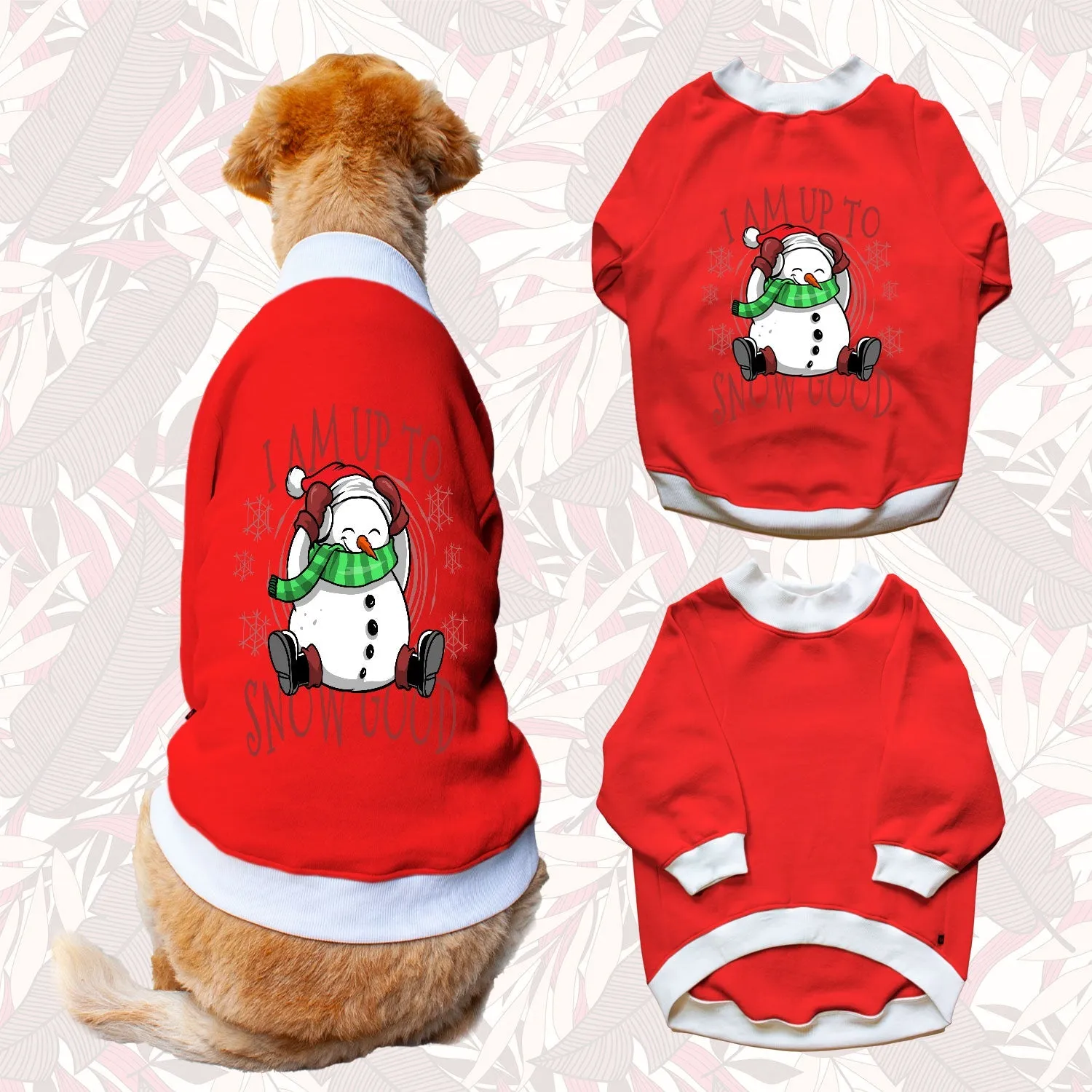 Ruse 'Basics' "I Am Upto Snow Good" Printed Crew Neck Full Sleeve Sweatshirt For Dogs