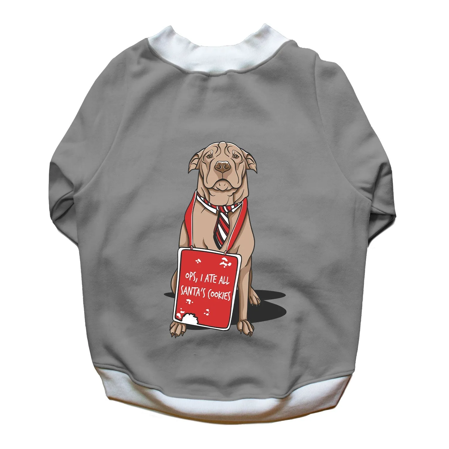 Ruse 'Basics' "I Ate Santa's Cookies" Printed Crew Neck Full Sleeve Sweatshirt For Dogs