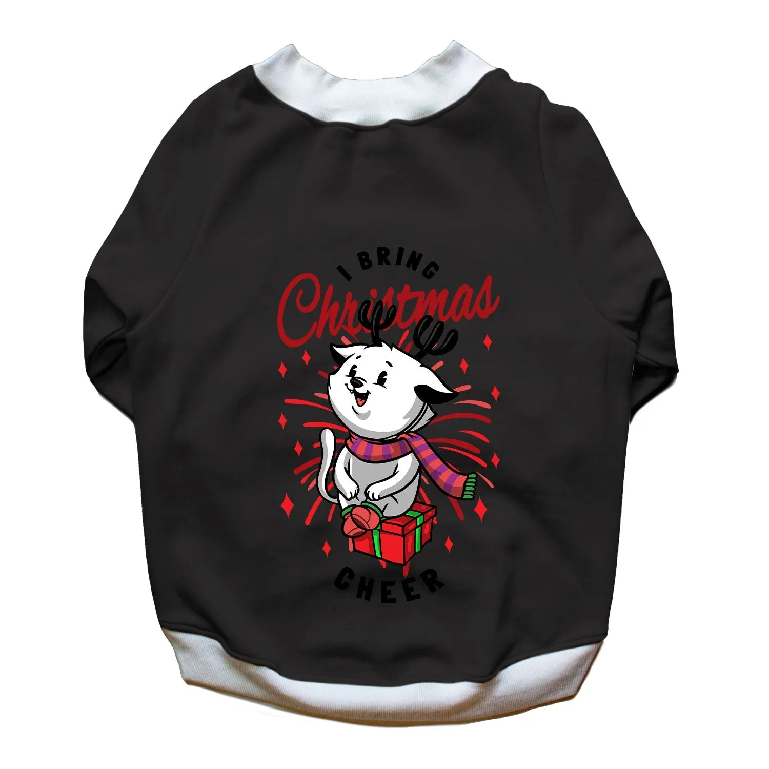 Ruse 'Basics' "I Bring Christmas Cheer" Printed Crew Neck Full Sleeve Sweatshirt For Dogs