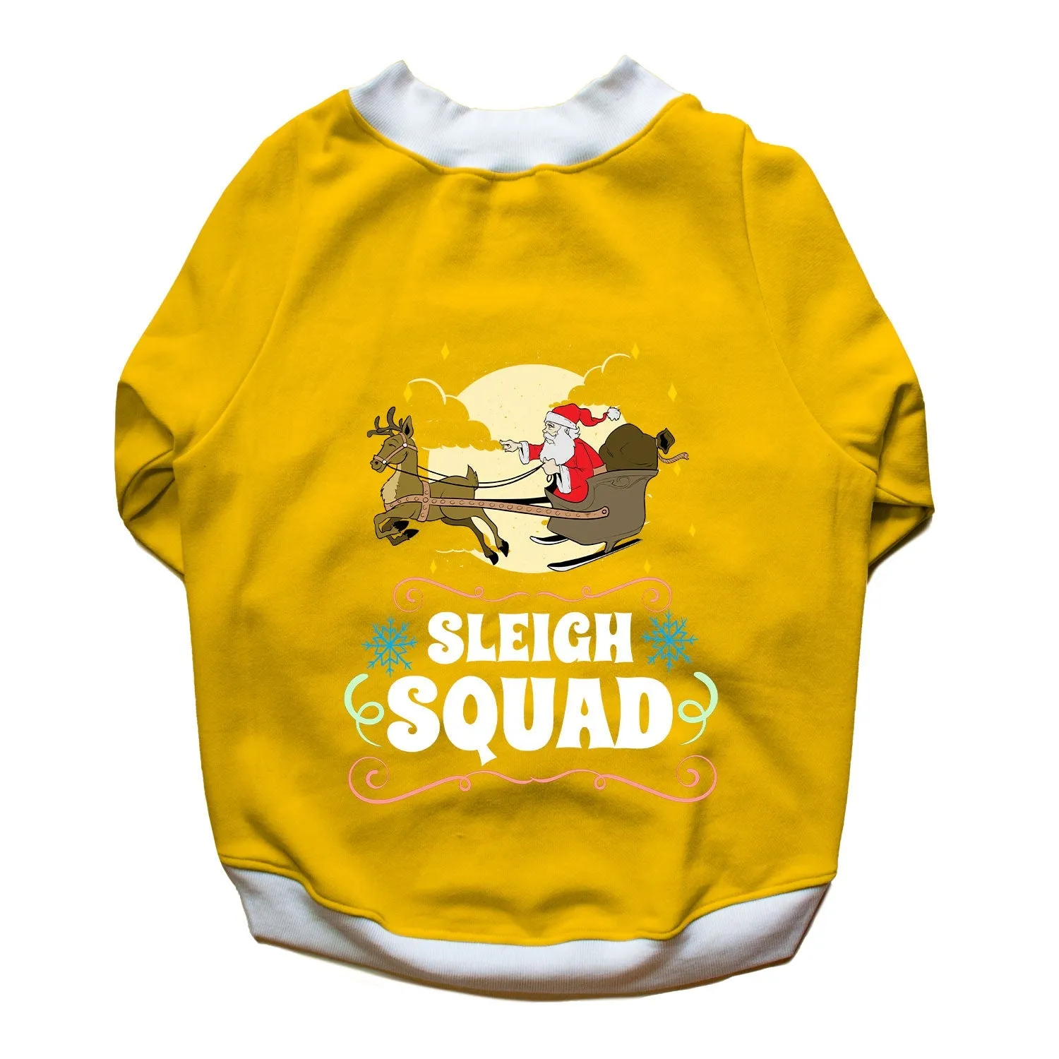 Ruse 'Basics' "Sleigh Squad" Printed Crew Neck Full Sleeve Sweatshirt For Dogs