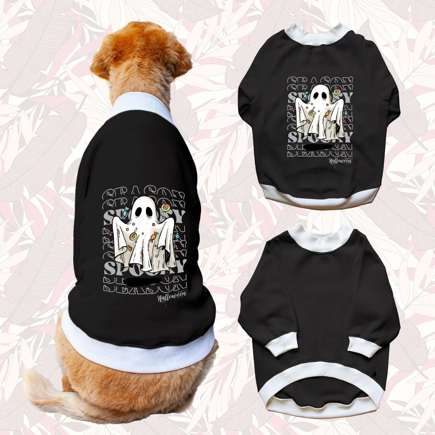 Ruse 'Basics' "Spooky Season" Printed Crew Neck Full Sleeve Sweatshirt For Dogs