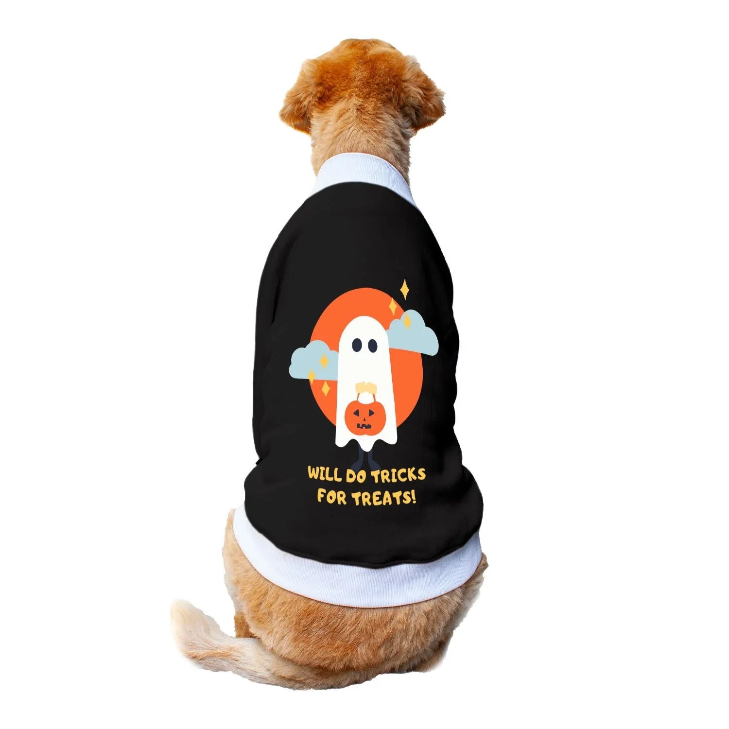 Ruse 'Basics' "Will Do Tricks For Treats" Printed Crew Neck Full Sleeve Sweatshirt For Dogs