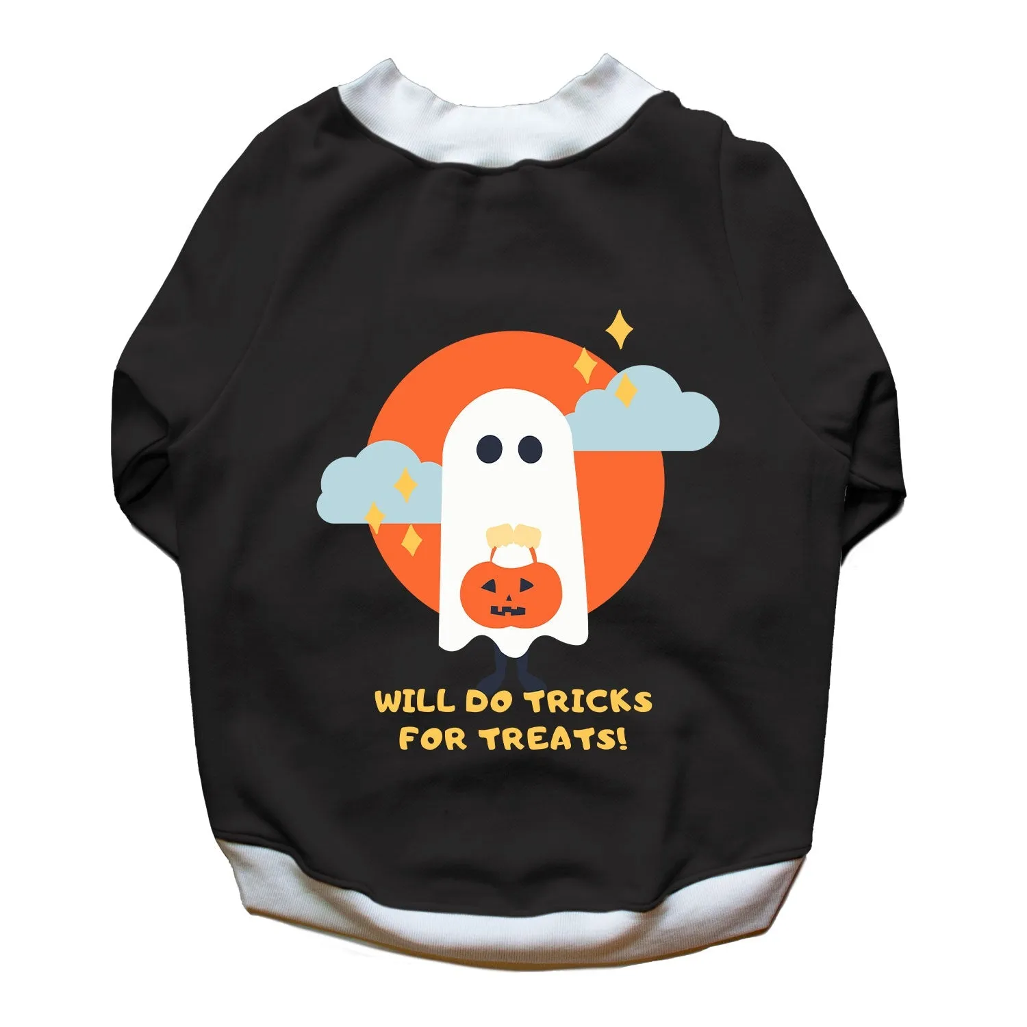 Ruse 'Basics' "Will Do Tricks For Treats" Printed Crew Neck Full Sleeve Sweatshirt For Dogs