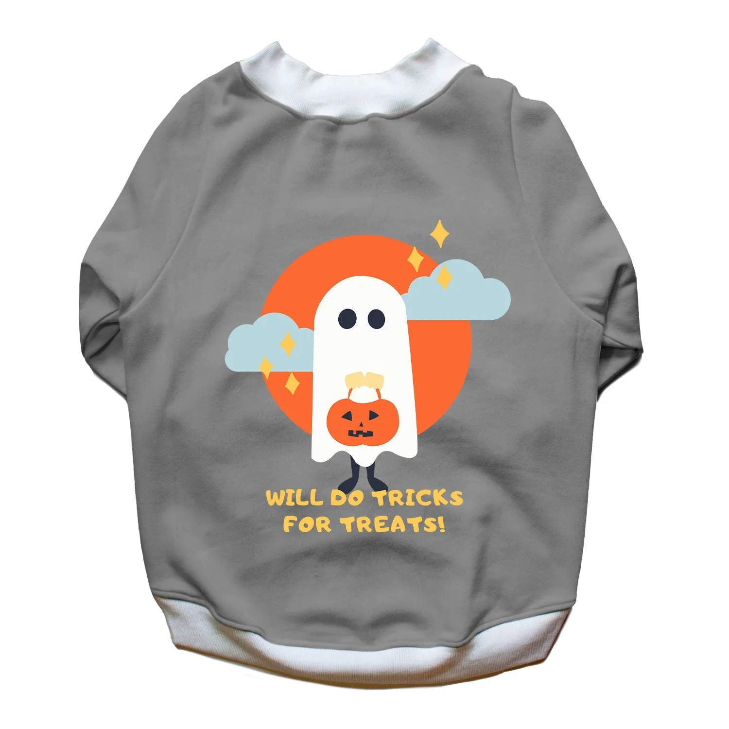 Ruse 'Basics' "Will Do Tricks For Treats" Printed Crew Neck Full Sleeve Sweatshirt For Dogs