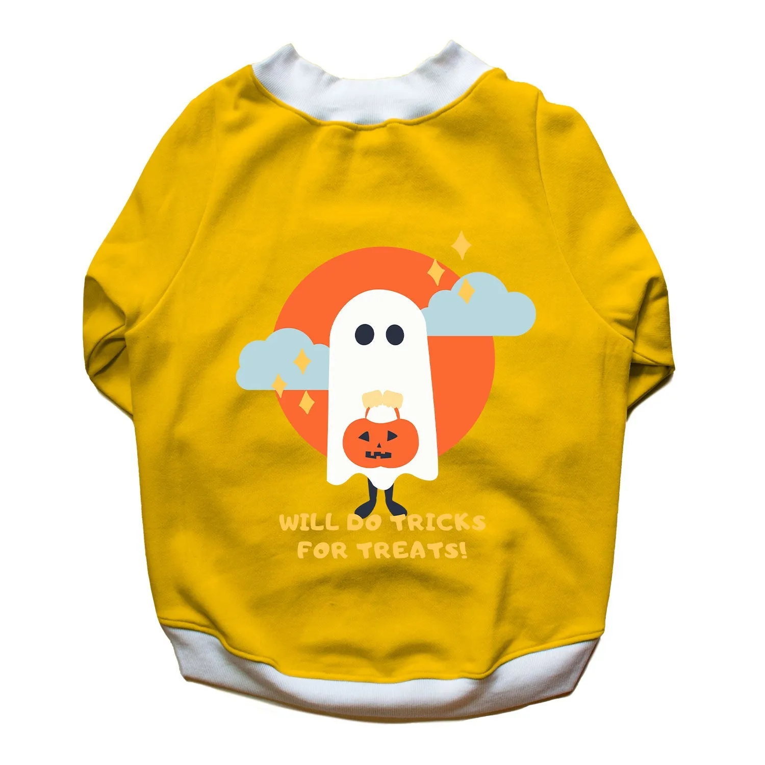 Ruse 'Basics' "Will Do Tricks For Treats" Printed Crew Neck Full Sleeve Sweatshirt For Dogs