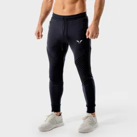 Statement Ribbed Joggers- Navy