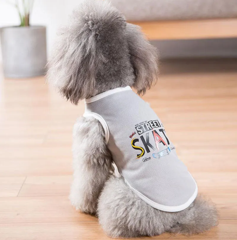 Summer spring and autumn thin vest Teddy Bichon Pomeranian puppy clothes