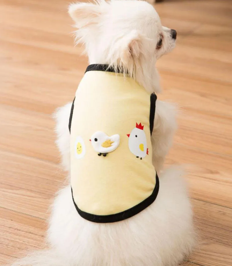 Summer spring and autumn thin vest Teddy Bichon Pomeranian puppy clothes