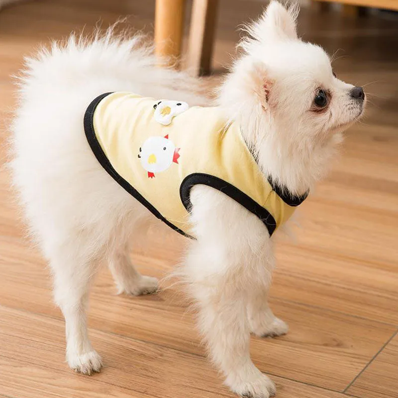 Summer spring and autumn thin vest Teddy Bichon Pomeranian puppy clothes