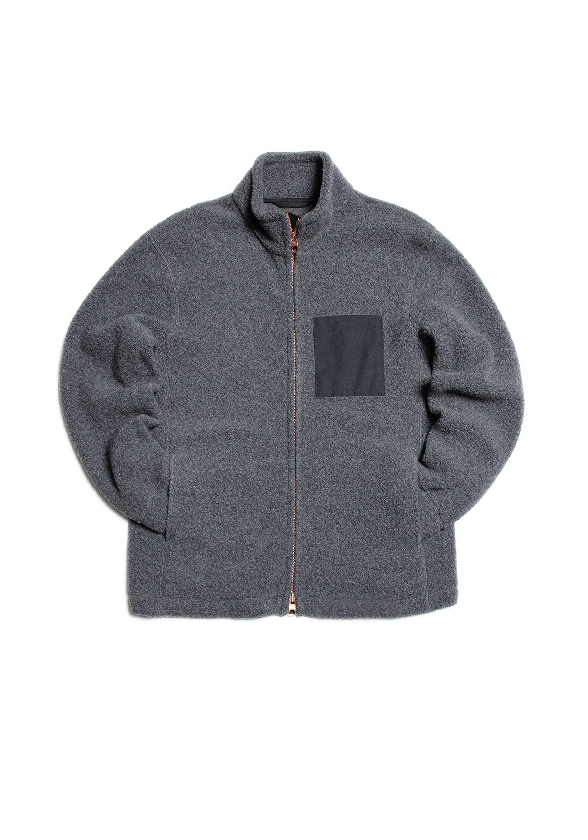 The Zip Up Fleece Jacket - Cobble Grey