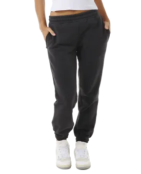 Varsity Joggers in Washed Black