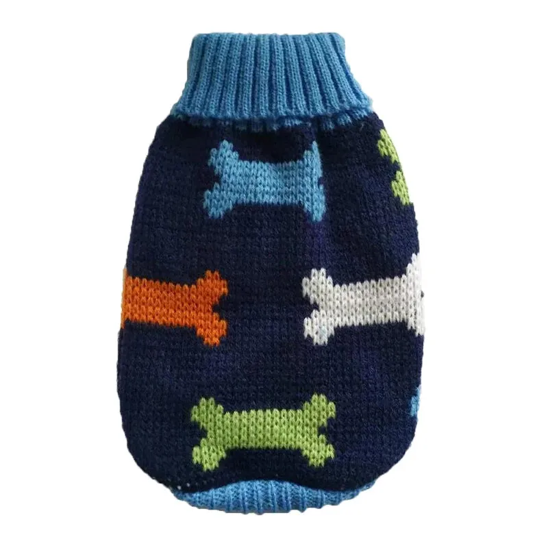 Warm Pet Dog Sweater | Winter Dog Clothes for Small & Medium Dogs | Knitted Puppy & Cat Coat | Chihuahua, French Bulldogs, Yorkie Costumes