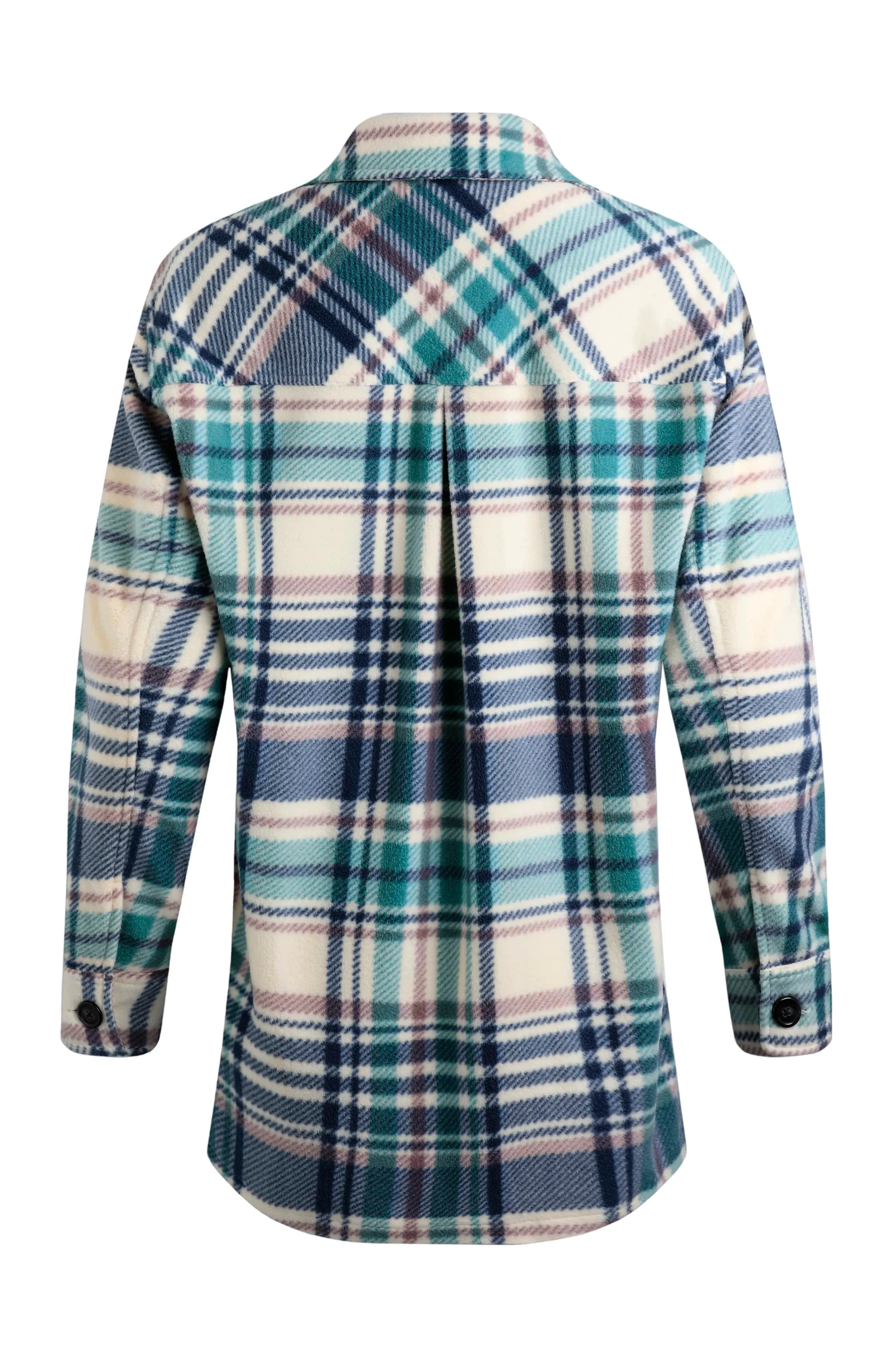 Weird Fish 20 Jade Oversized Checked Fleece Shacket