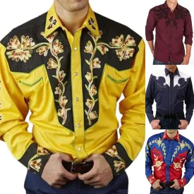 Western Printed Long Sleeve Shirts