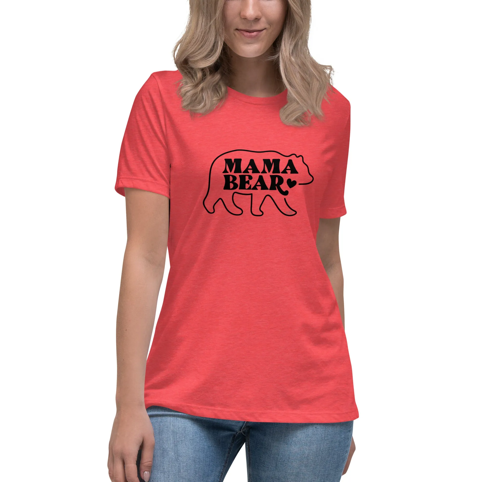 Women's Relaxed Soft & Smooth Premium Quality T-Shirt Mama Bear Design by IOBI Original Apparel