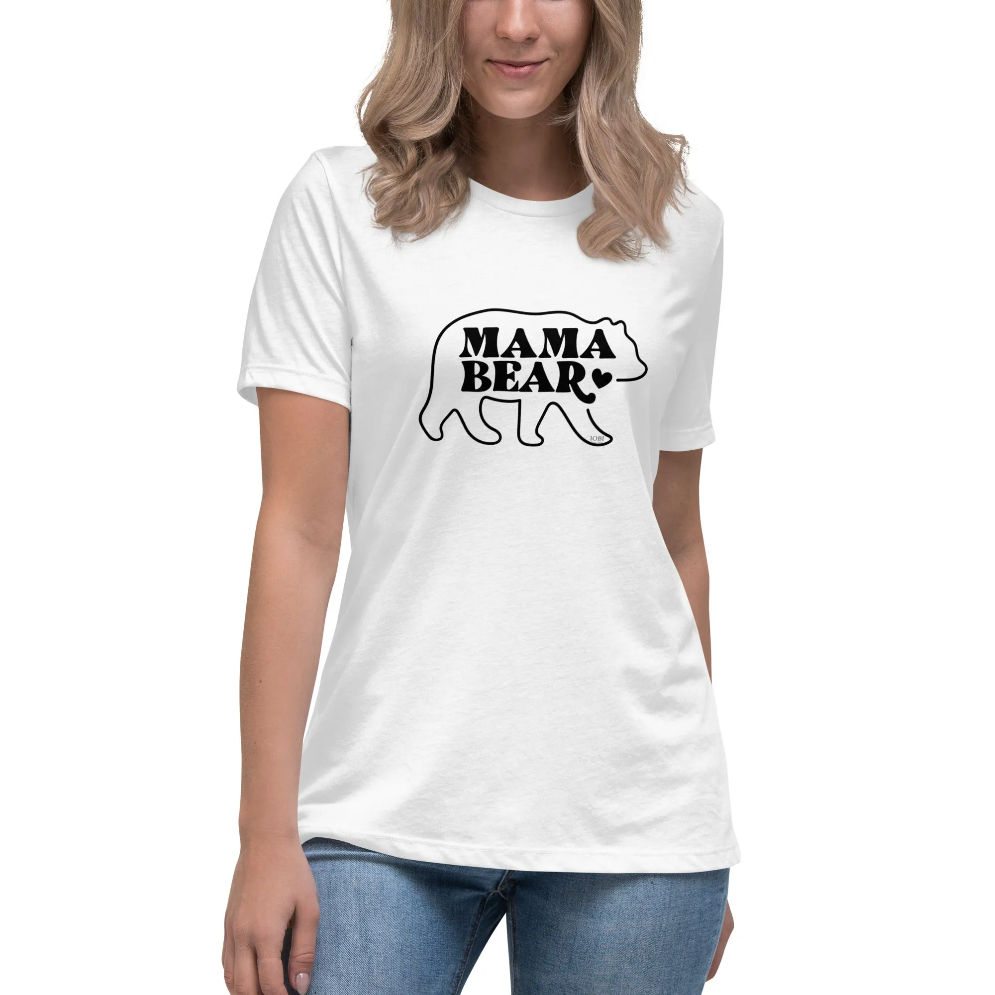 Women's Relaxed Soft & Smooth Premium Quality T-Shirt Mama Bear Design by IOBI Original Apparel